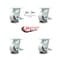 Service Caster 4 Inch Semi Steel Caster Set with Roller Bearings 4 Brake 2 Swivel Lock SCC SCC-30CS420-SSR-TLB-BSL-2-TLB-2 - alternate 5